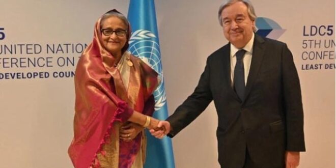 রাশিয়া-ইউক্রেন যুদ্ধ বন্ধে পদক্ষেপ নিতে জাতিসংঘের প্রতি প্রধানমন্ত্রীর আহ্বান