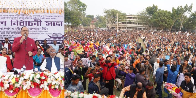 মোহনপুরে বিশাল নির্বাচনী সভায় মেয়র খায়রুজ্জামান লিটন