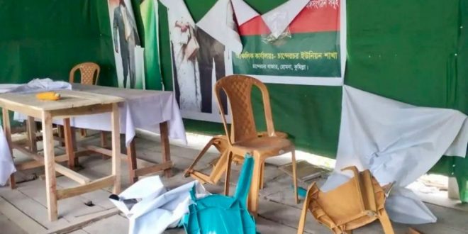 কুমিল্লায় বিএনপি অফিসে হামলা: জামায়াত নেতাদের বিরুদ্ধে থানায় অভিযোগ